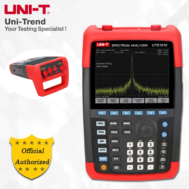 UNI-T UTS1010 ручной анализатор спектра; 9 кГц до 2 ГГц анализатор спектра, 1 Гц разрешение, USB связь