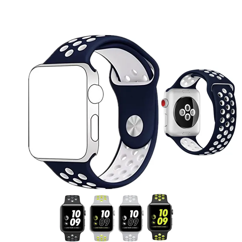 Beste ASHEI Sport Horloge Band voor Apple Horloge Serie 4 Serie 3 Band 42mm 38mm 40mm 44mm siliconen Horlogeband voor iWatch Serie 2 1