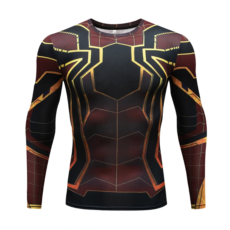 Raglan Sleeve Avengers 3 3D Printed T shirts Men Spiderman Compression Shirts 2018 Crossfit Tops For Male Cosplay Costume Cloth | Мужская