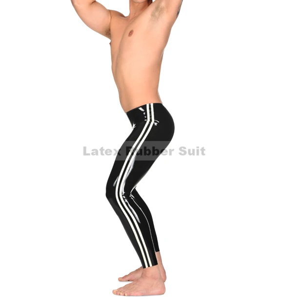 Latex Tight Leggings Men's latex Panties Sexy Rubber Latex Buttoms