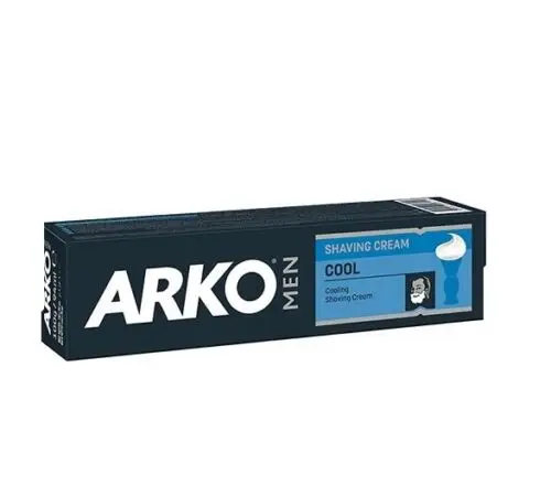 

2X Unisex,face,,Mens Shaving Cream COOL COOLING SHAVE CREAM Arko 3.4 oz 100 ml