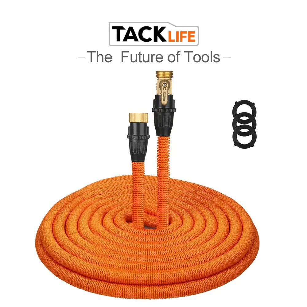 

Tacklife GGH2A 100ft Garden Hose Leakproof Patent Connector Lightweight Expandable Water Hose Net Bag Garden Tool Combination