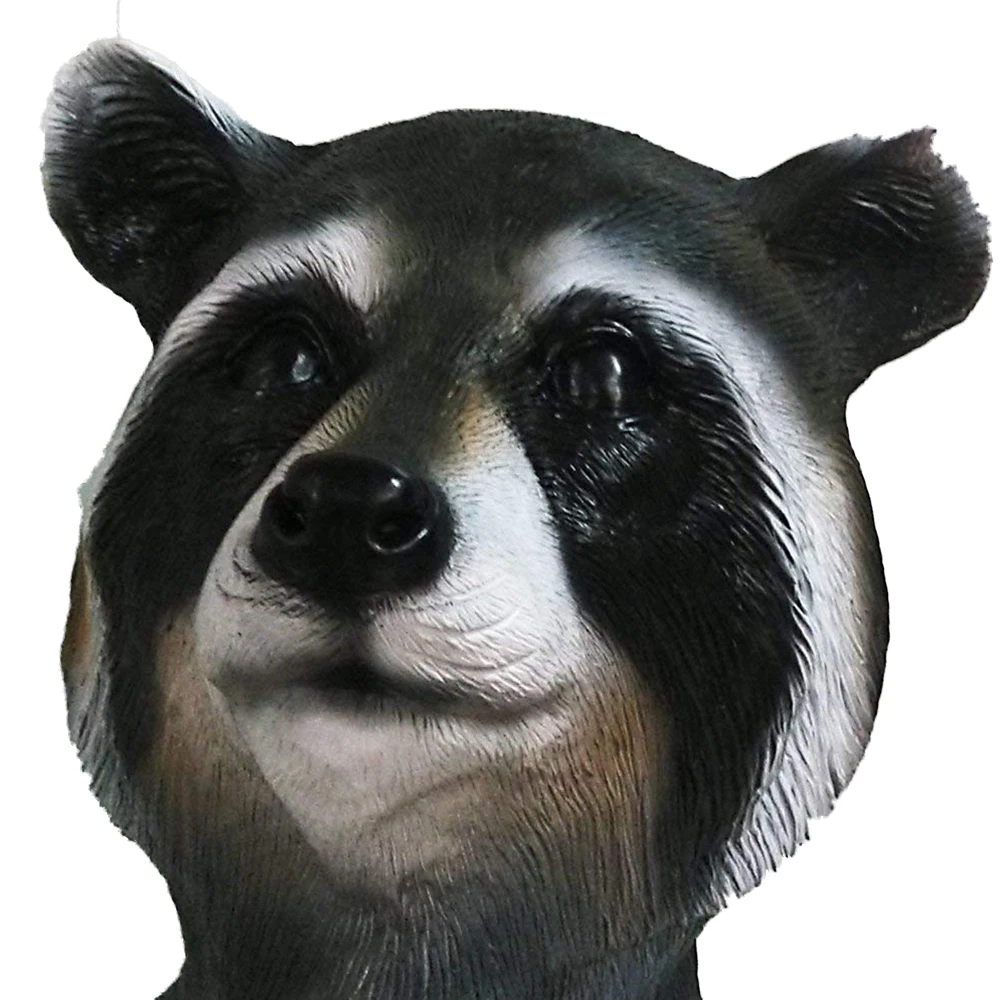 Halloween Animal Raccoon Head Mask For Adults Raccoon Latex Mask Cosplay Props