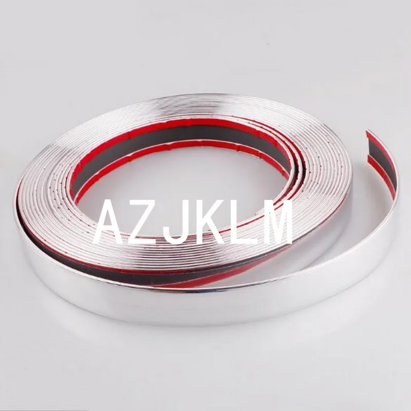 2M x 12mm Chrome Silver DIY Car Side Mirror Edge Edging Gap Moulding