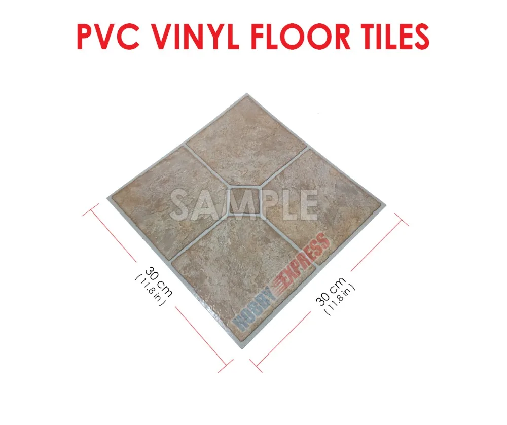 Arrowzoom PVC Vinyl Flooring Tiles Self-Adhesive DIY Home Decor Living Room Bathroom Kitchen Wall Floor Sticker 30*30 cm KK1175