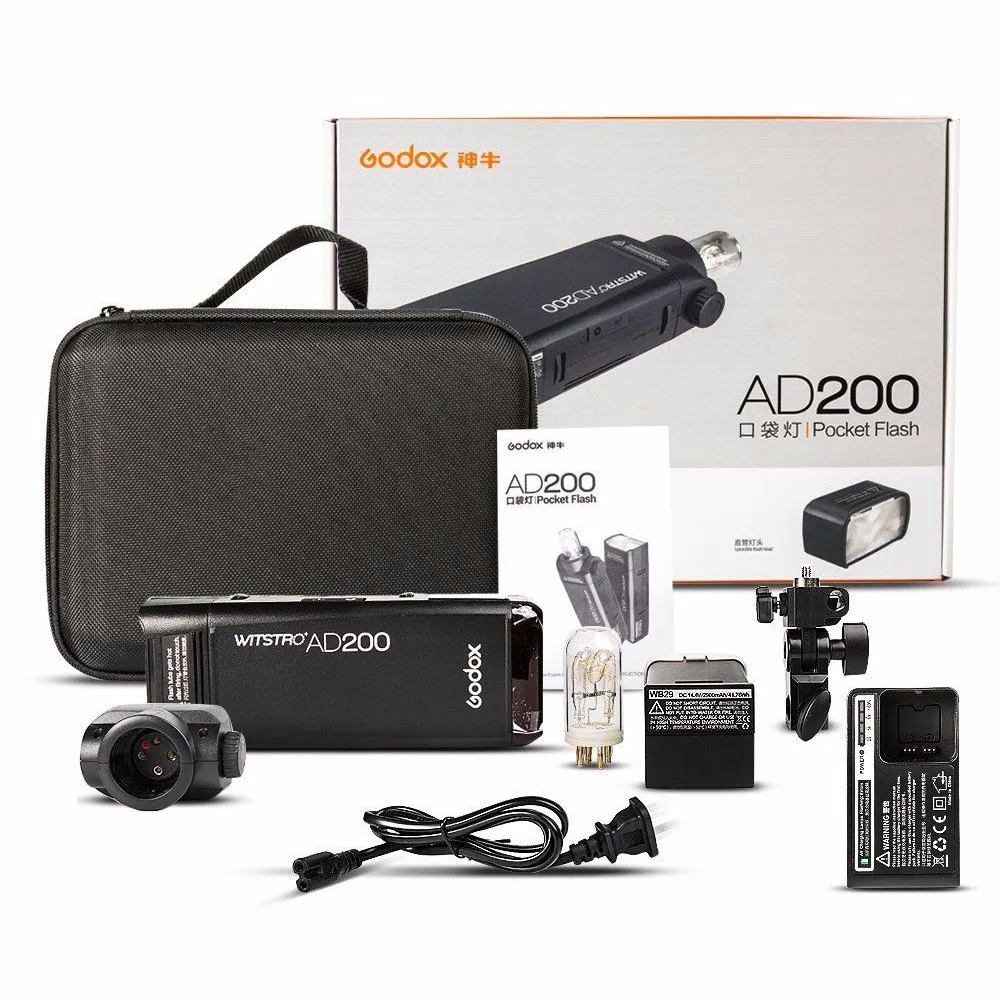 US $329.00 Godox AD200 200Ws 24G TTL Flash Strobe 18000 HSS Cordless Monolight Lithimu Battery Transmitter X1T For Canon Nikon Sony