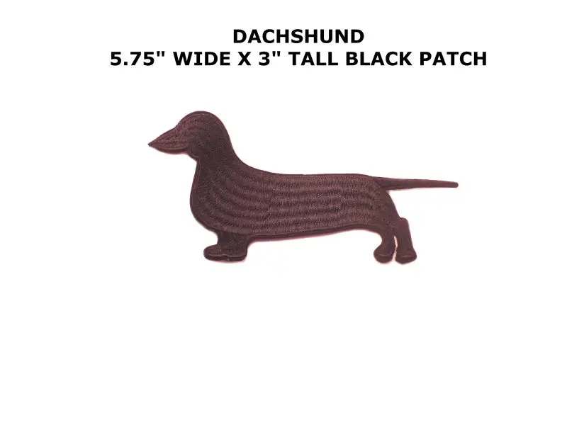 Embroidered Dachshund Weenie Puppy Dog Breed Patch Applique Iron On Sew On USA 