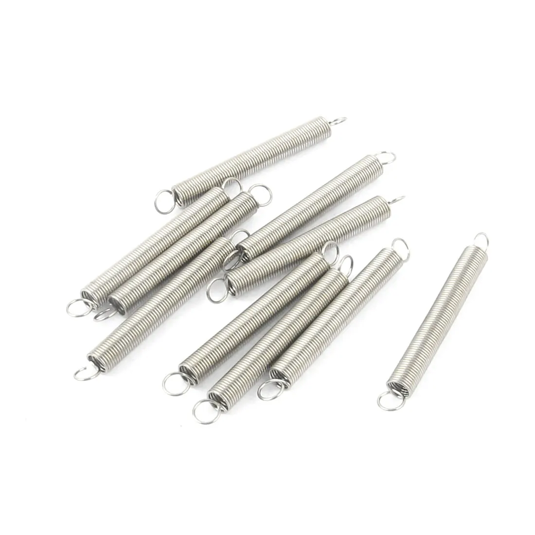 

UXCELL 10Pcs 0.016" Wire Dia 0.14" Od 1" Long Tension Coil Extension Spring Hook
