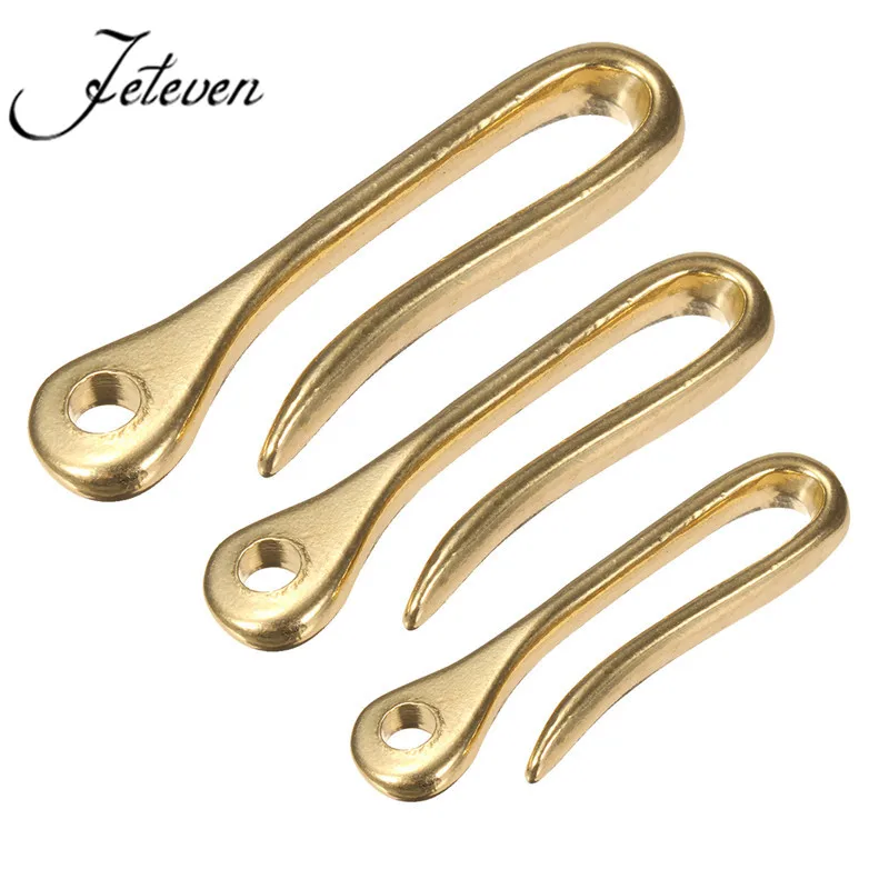 Solid Gold Brass Wallet Chain Fish Hook U Hooks For Retro Vintage Fob