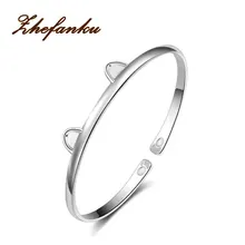 Кошка открытие Япония и Южная Корея милый кот браслет женский Кот браслет ухо милый серебряный цвет браслет для женщин