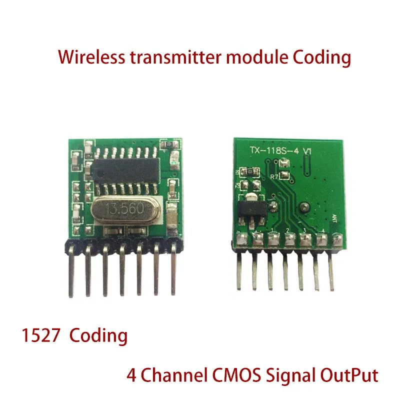 5 шт. 433 МГц Супергетеродинный РФ беспроводной передатчик Модуль 1527 кодирования EV1527 код широкий напряжения 3 V-24 V для дистанционного управления