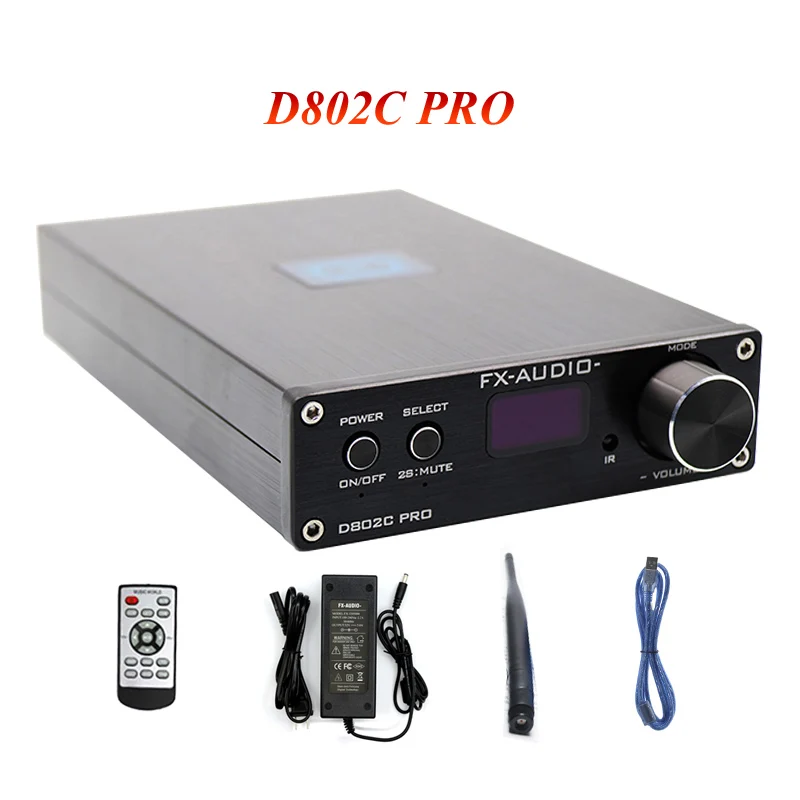 

FX-Audio D802C PRO Bluetooth 4.2 Audio Amplifier 80W*2 Support APTX NFC USB /AUX/Optical/Coaxial Pure Audio Amplifier 24Bit 192K