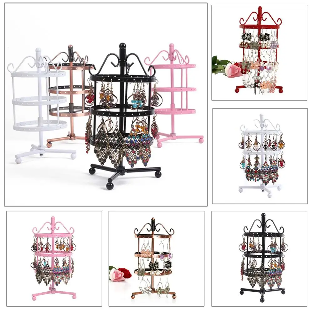 Jewelry Display Stand Holder Earring display stand Jewelry Display Rack Storage Stand Metal Rotatin