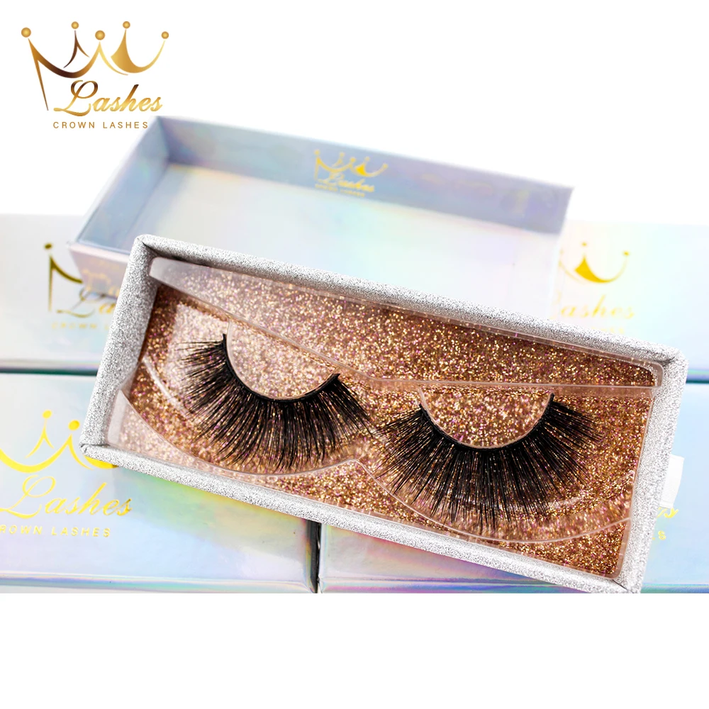 

Crown Lashes 6d faux mink eyelashes silk series box lashes packages