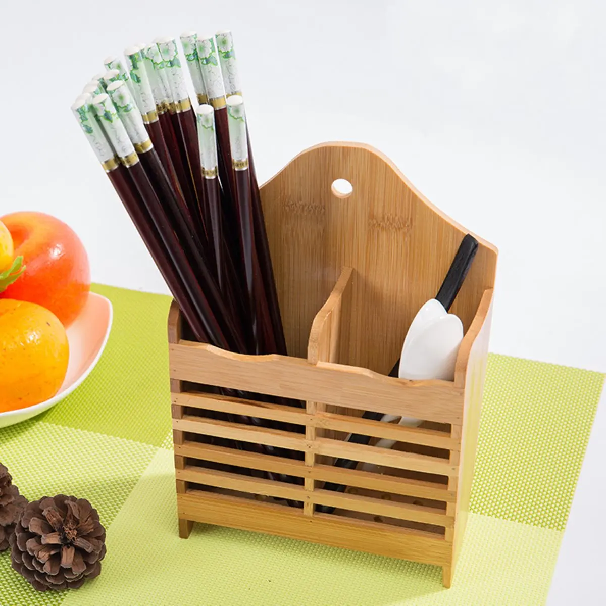 Bamboo Dish Kitchen Sink Rack Cutlery Storage Rack Drainer ...