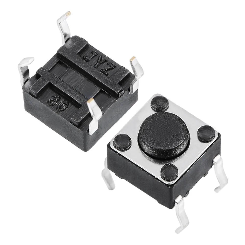 

UXCELL 100PCS 6x6x4.5mm Panel Micro/Small PCB Momentary Tactile Tact Push Button Switch DIP For Household Appliances Accessories