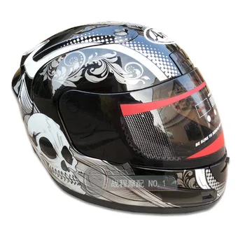 

Skull Motorcycle Full Face Helmet Dot Approved Capacetes Casco M L XL XXL Size Racing Fast Men Safety helmet