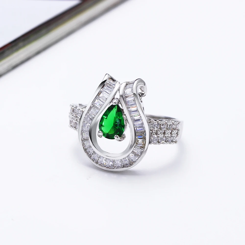 DreamCarnival 1989 Rhodium Color CZ Ring for Women Trendy Anillos Mujer Anniversary Gift Wholesales Anel Party Jewels SJ21230