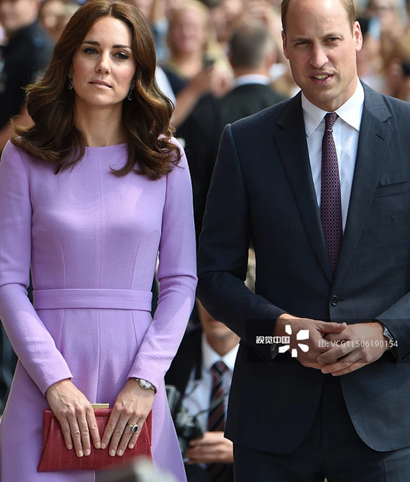 Lana Larga Princesa Púrpura Manga Plisado Middle Nuevo Kate Mujeres Otoño Vestido 2018 qza01x