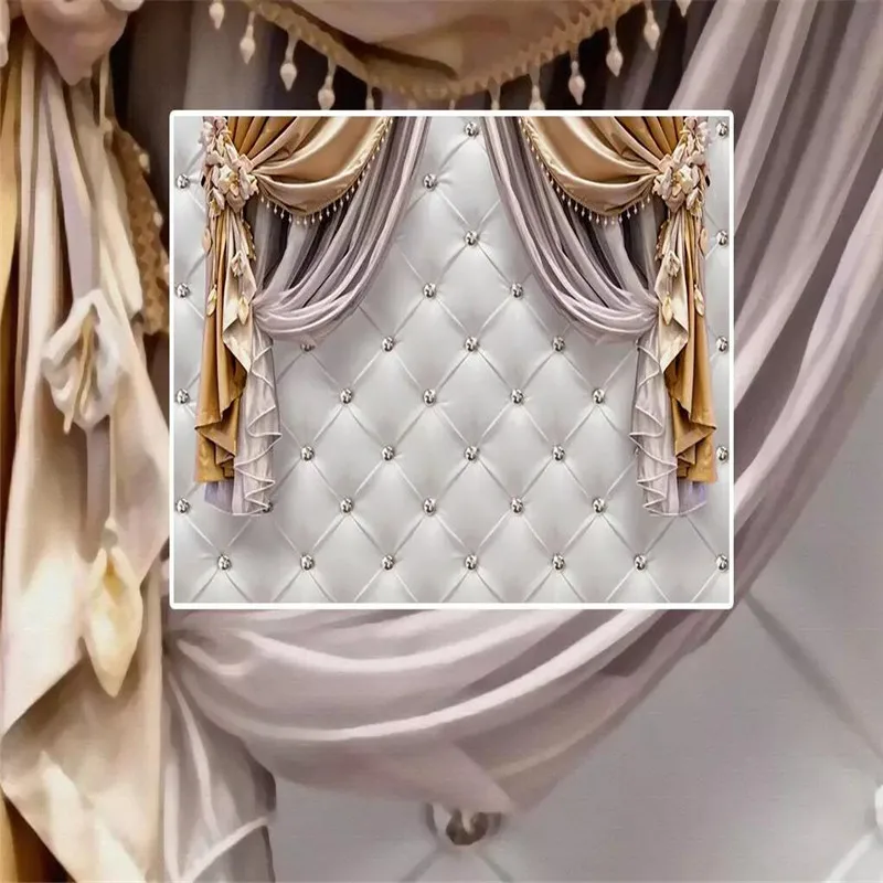 3d stereo European curtain TV background wall professional production murals wholesale wallpaper mural poster photo wall 3d stereo European curtain TV background wall professional production murals wholesale wallpaper mural poster photo wall