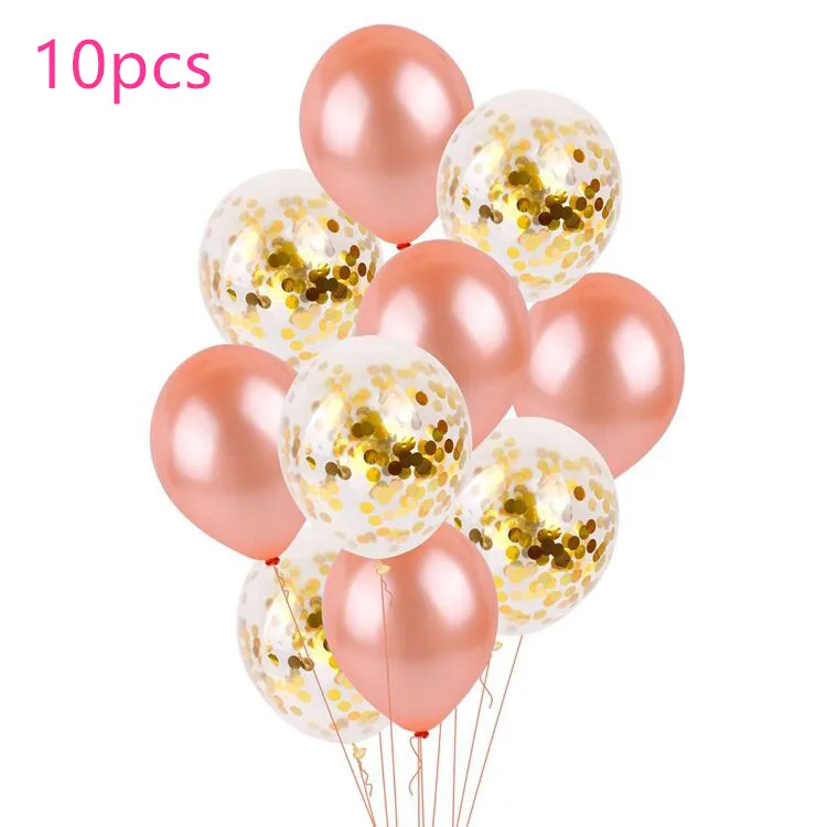 Звезда розового золота сердце фольги Воздушные шары воздушный шарик для свадьбы гелий шарик для дня рождения вечерние украшения Дети балон - Цвет: As Picture 10pcs
