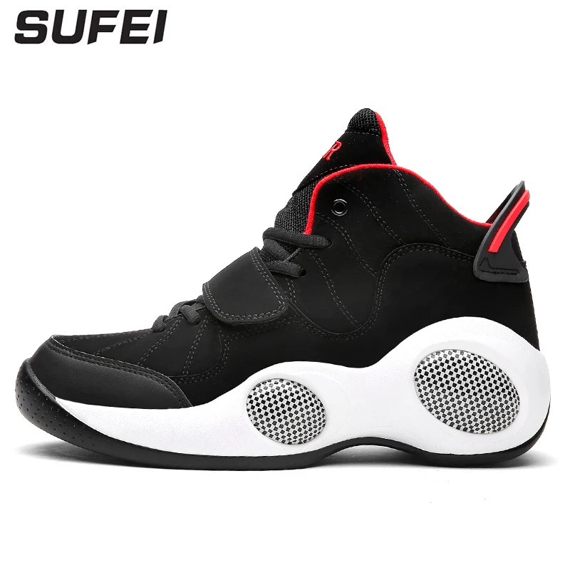 

sufei Air Retro Cushion Basketball Shoes For Men High Top Breathable Anti-slip Outdoor Sport Sneakers Athletic Shoes