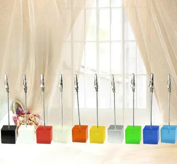 

Candy Colorful Resin Place Card Wedding Table Decoration Accessories Holder Table Number for Wedding Event Party Christmas Decor