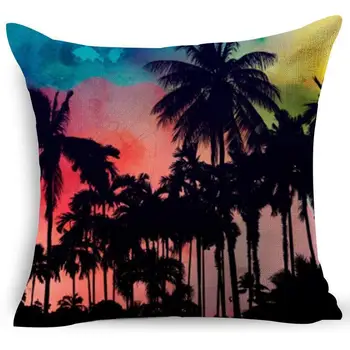 

18" Creative Square cushion 45x45cm Home Decorative pillows Seat back cushion fine linen pillowcase printed with art patterns R4