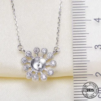 

Necklace Pendant Findings S925 Sterling Silver Necklace Chain Settings Jewelry Parts Fittings Jewelry Making Charm Accessories