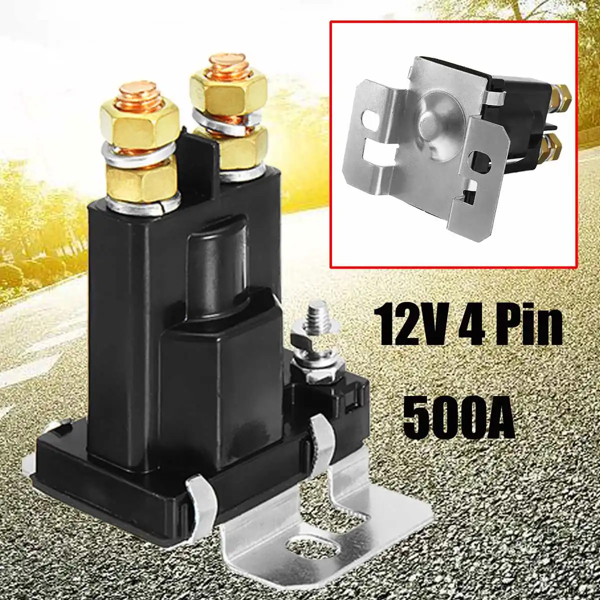 

New High Current 500A Amp Relay DC 12V 24V 4 Pin Continues Working Auto Power Switch On/Off Control For Car Motors Drives