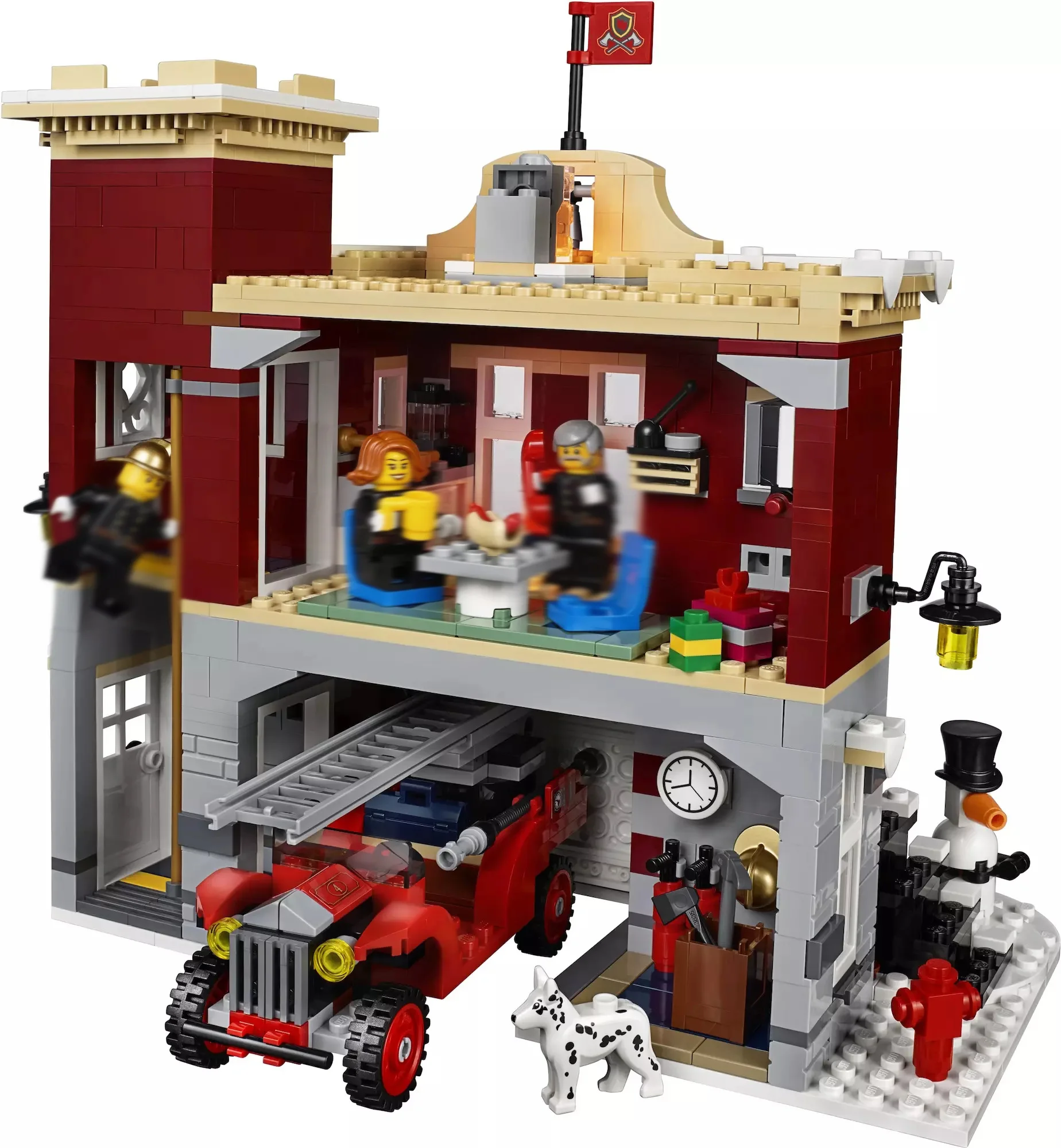 

The Winter Village Fire Station Model Building Blocks Kit Compatible 10263 Birthday Gifts Toys For Children 1197Pcs 11041