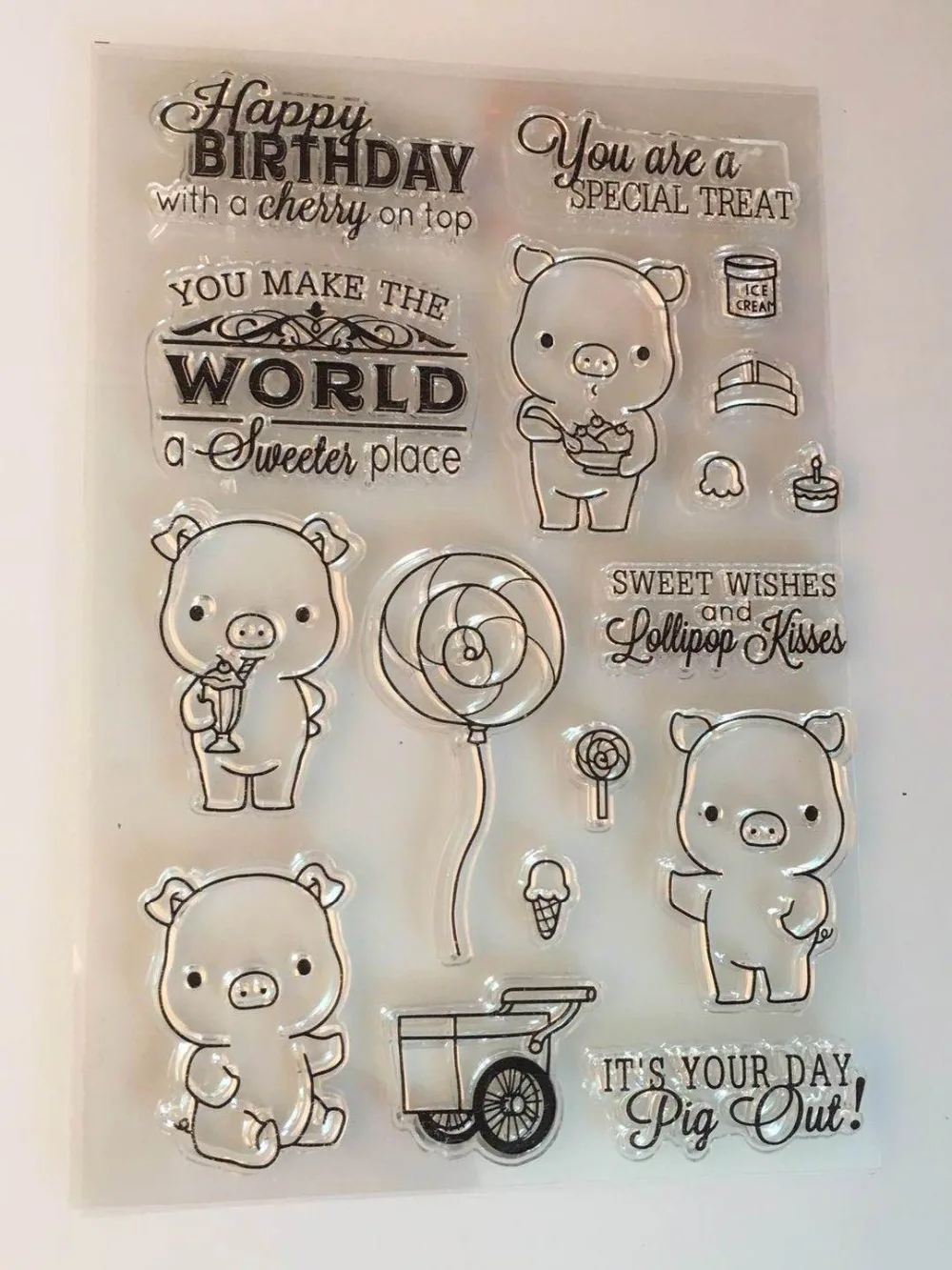 Buy junminTransparent Clear Silicone Stamps Seal for