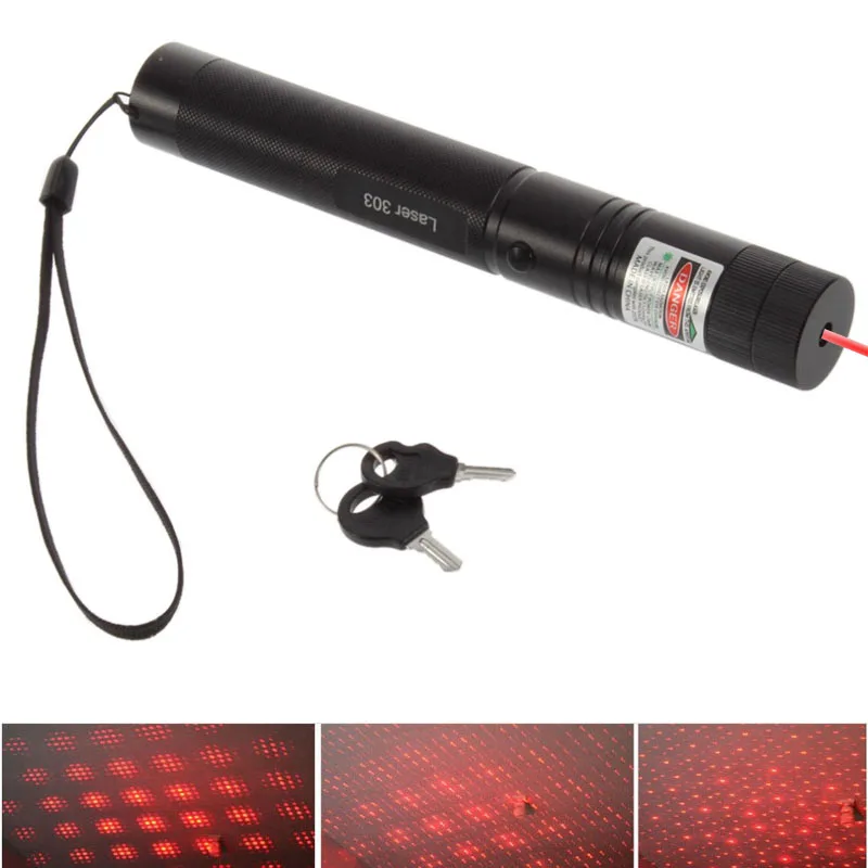 Lazer 303 Laser Pointer Powerful Red 650NM Bright 2 in 1 Single Point