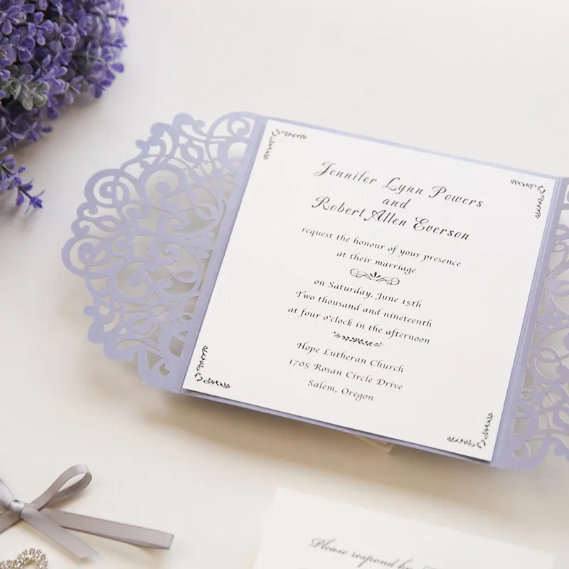 lavender-laser-cut-wedding-invitations-with-grey-ribbon-bows-EWWS124-5