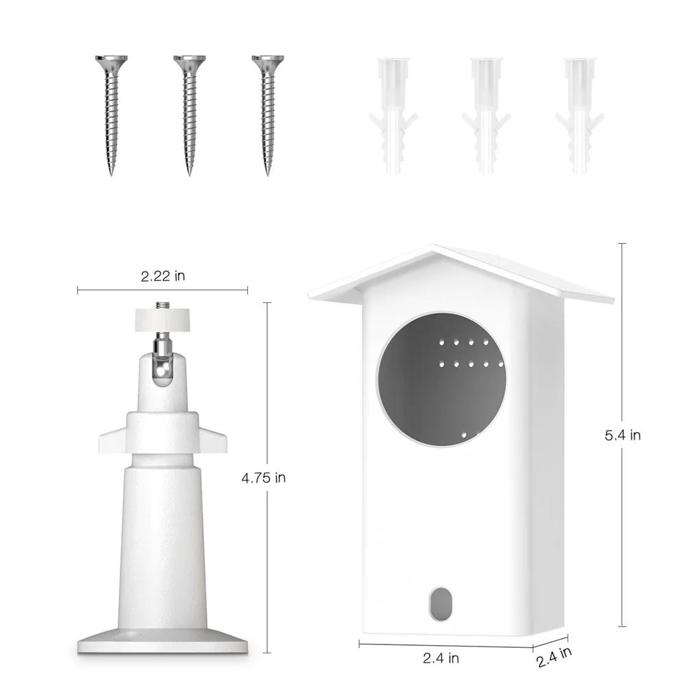 Настенный держатель для Wyze Cam Pan/Xiaomi Mijia Dafang, открытый водонепроницаемый защитный чехол+ Регулируемый поворотный градусов кронштейн