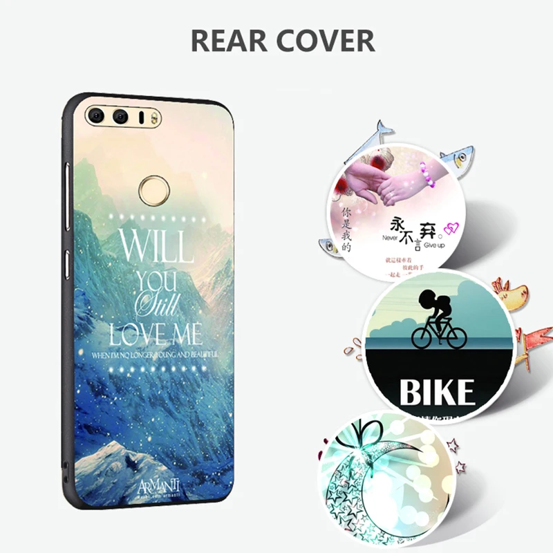 Huawei honor 8 Case Original Cover for Huawei honor 8 Case Bag honor 8 Cover Skin Wolf Fish Skull Fundas 100% 2