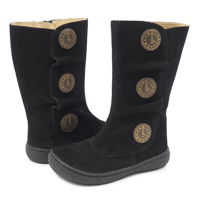 Online Zapatos para niños botas minimalista para niñas botas de nieve para niños botas de moda Otoño e Invierno 2019 zapatillas de cuero para niños