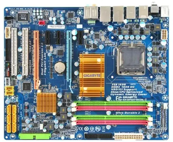 

For Gigabyte GA-EP45T-DS3R Original Used Desktop Motherboard EP45T-DS3R P45 Socket LGA 775 DDR3 ATX On Sale