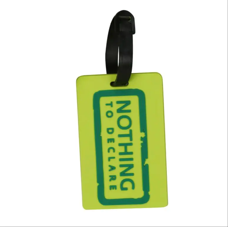 Soft rubber suitcase bag label PVC soft rubber luggage label ID address holder environmental luggage label travel accessories