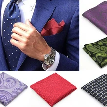 50 шт. полосатый носовой платок в горошек полиэстер платок с принтом Мужская мода бизнес карманное квадратное полотенце 25*25 см