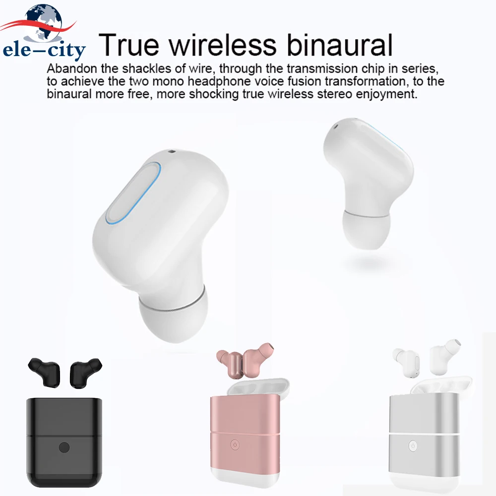 

X2 TWS Waterproof Wireless Headset Stereo Bluetooth Earbuds with Charging Case Power Bank in Ear Earphones for Iphone with Mic
