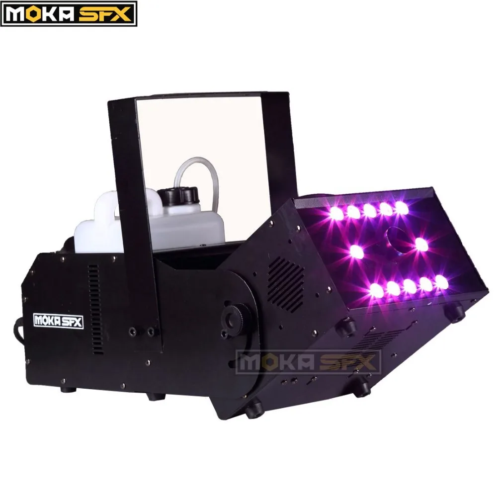 

1pcs 1500W LED Multi Fog Machine 180 Degree Adjusting RGB 3 in 1 for Disco Show Nightclub Club Stage Wedding Party Decoration