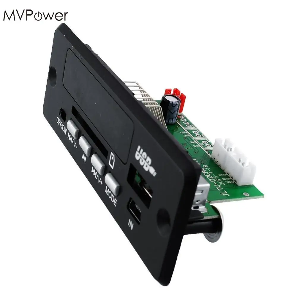 MVpower черный USB SD FM радио RS MMC аудио MP3 плеер модуль DC5V 12V DIY мини пульт дистанционного