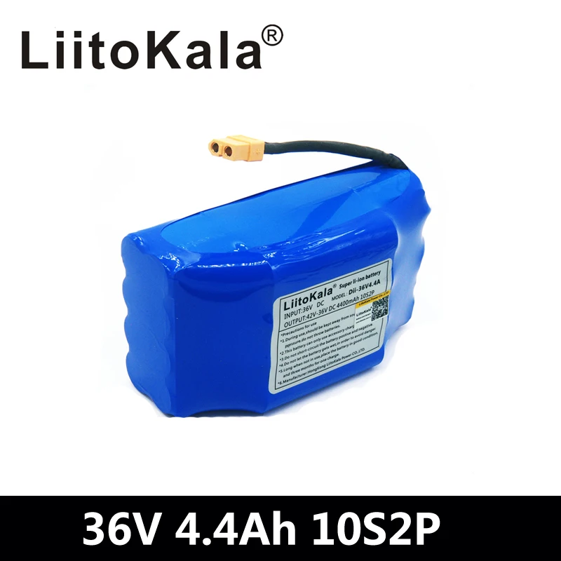 LiitoKala 36V 4.4ah Lithium Battery High Drain 2 wheel Electric Scooter