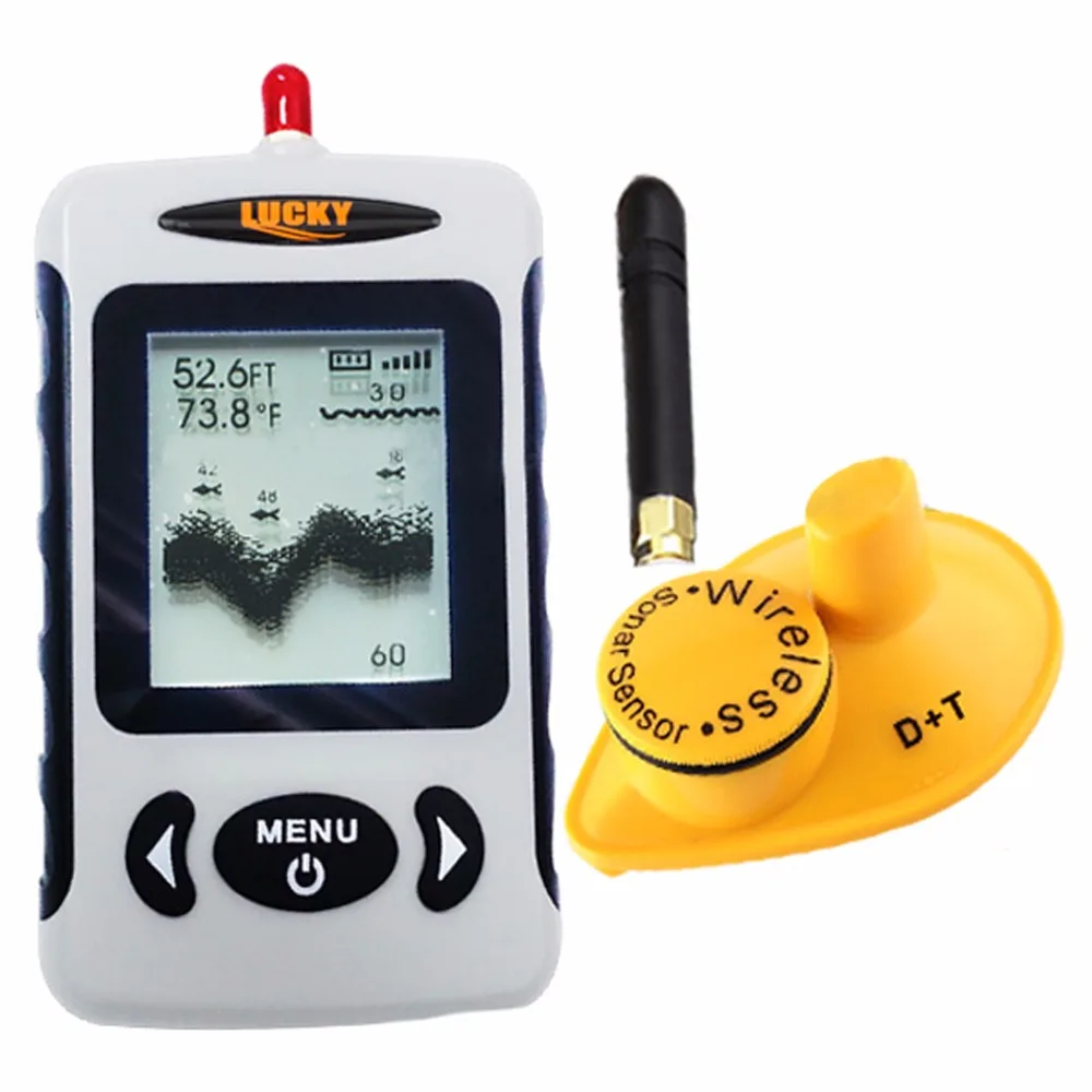

LUCKY Fish finder FFW-718 Digital 120M(393ft) Wireless Range Sonar Sensor Fish Detector Monitor FSTN LCD Dot Matrix
