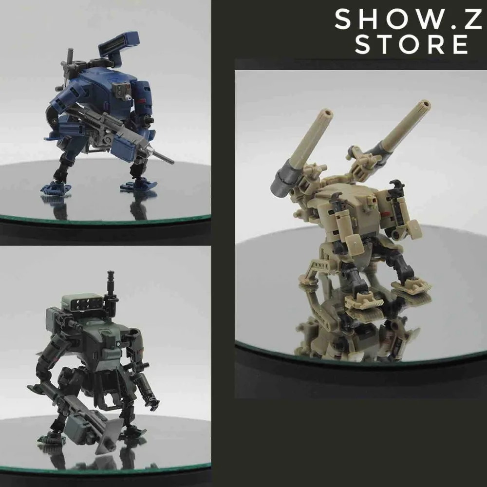 

[Show.Z Store] Rihio Multiabyss MM001 V-Link Mecha Striker Logistic Set Green Blue & Desert Set of 3 Action Figure
