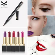 HUAMIANLI 12 цветов губная помада матовая губная помада Водонепроницаемая долговечная легкая в носке Косметика телесный макияж губы коричневая подводка для глаз