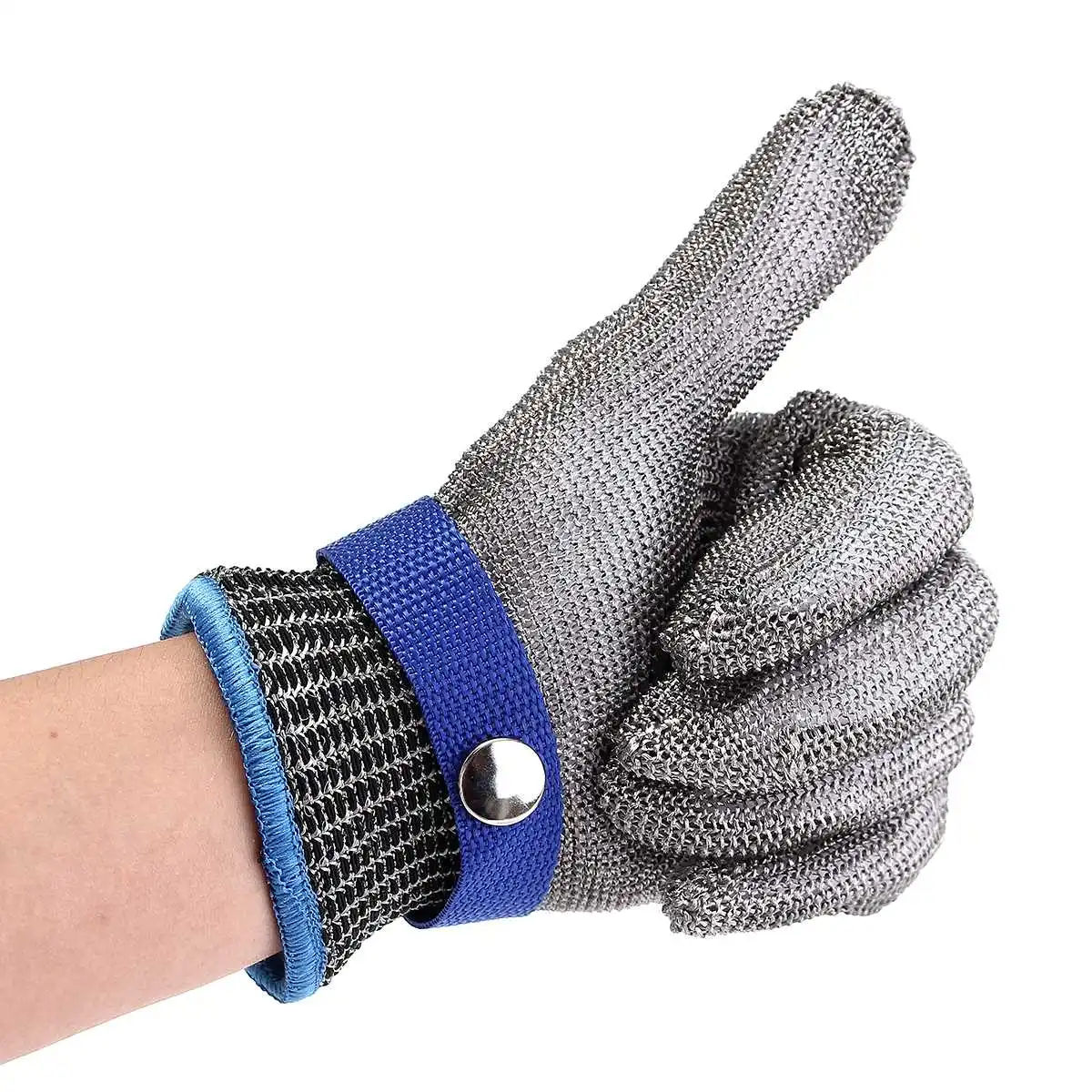 

Durable Quality Safety Cut Proof Protect Glove 100% Stainless Steel Metal Mesh Butcher Gloves Grade 5 Safety 23x9.5cm Size M