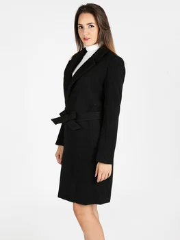 

Black coat with belt