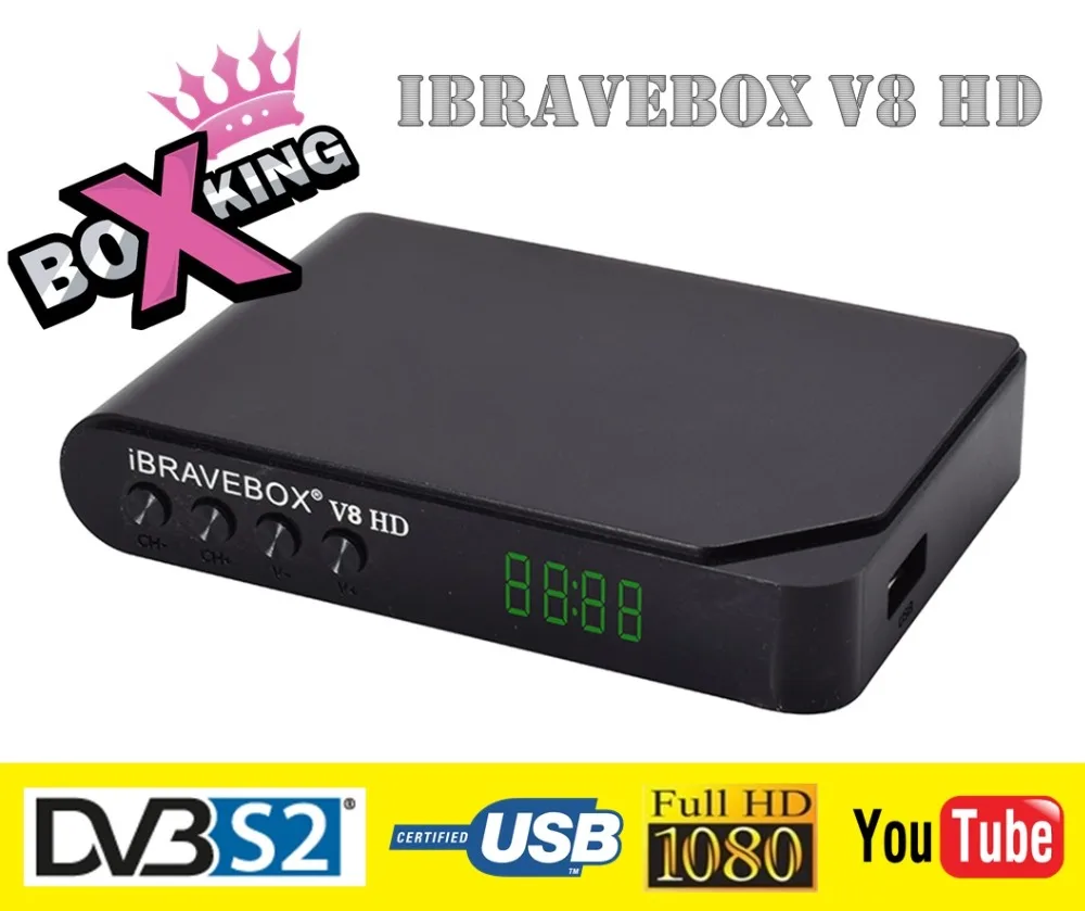 

IBRAVEBOX V8 HD DVB-S2 Support USB Wifi, Youtube, Youporn, PowerVU, DRE, Biss Key, USB PVR Set Top Satellite Receiver Box